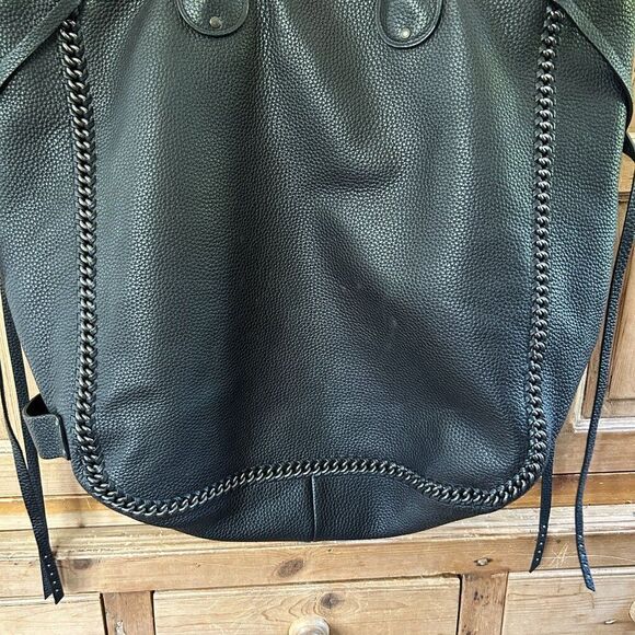 Coach‎ Tatum Studded Tall Tote in Pebbled Leather Black Oversized Metal Chain - Picture 16 of 16